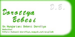 dorottya bebesi business card